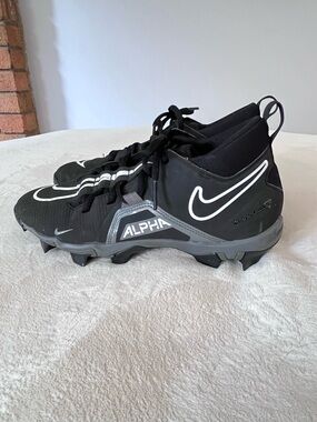 Nike Black and White Alpha Football Cleats